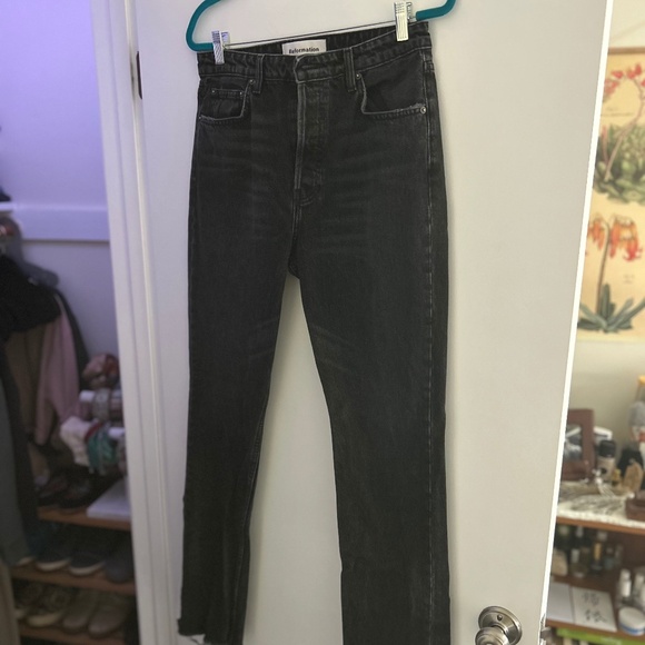 Reformation Brooke Jean (Size 29) Black, Pacific Wash - Picture 3 of 9